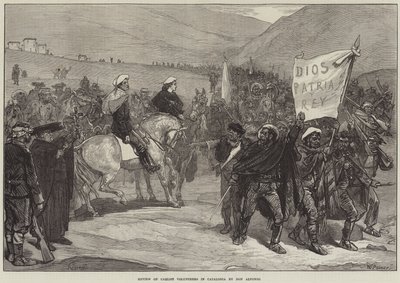Review of Carlist Volunteers in Catalonia by Don Alfonso by Felix Regamey